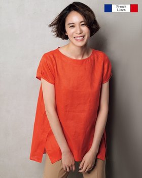 【ドゥクラッセ/DoCLASSE】 細番手フレンチリネン・フォルムブラウス人気、トレンドファッション・服の通販 founy(ファニー) ファッション Fashion レディースファッション Fashion for Women トップス・カットソー Cut & Sew Tops シャツ・ブラウス・オフィスカジュアル Elegant Blouses & Button-Ups シンプル Simple, Minimal スリット Slit, Slit Detail フォルム Silhouette, Form リネン Linen, Linen Fabric 人気 Popular, Best Seller 夏 Summer |ID:prp329100004754288