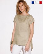 【ドゥクラッセ/DoCLASSE】の細番手フレンチリネン・フォルムブラウス トープ|ID: prp329100004754288 ipo3291000000034388771