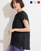 【ドゥクラッセ/DoCLASSE】の細番手フレンチリネン・フォルムブラウス ブラック|ID: prp329100004754288 ipo3291000000034388773