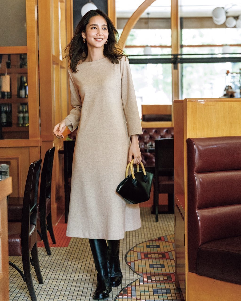 【ドゥクラッセ/DoCLASSE】のウールタッチジャカード・Aラインワンピース インテリア・キッズ・メンズ・レディースファッション・服の通販 founy(ファニー) ファッション Fashion レディースファッション Fashion for Women ワンピース Dresses Aラインワンピース・フレアシルエット A-Line Dresses / Flared Silhouette Dresses 新作・新入荷 New Arrivals / New In カットソー Cut and Sewn Top ジャカード/ジャガード Jacquard, Woven Pattern スリット Slit, Slit Detail ツイード Twill, Twill Weave フェミニン Feminine, Girly フレア Flare, Flared プリント Print, Printed Pattern ベージュ・パターン|ID: prp329100004755604 ipo3291000000034399093