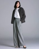 【ドゥクラッセ/DoCLASSE】のラメツイード・タックワイドパンツ ブラック|ID: prp329100004755606 ipo3291000000034399108