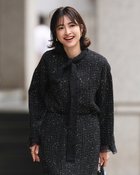 【ドゥクラッセ/DoCLASSE】のツイーディジャカード・プルオーバー ブラック|ID:prp329100004755611