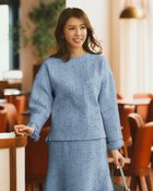 【ドゥクラッセ/DoCLASSE】のツイーディジャカード・プルオーバー ブルー|ID:prp329100004755611