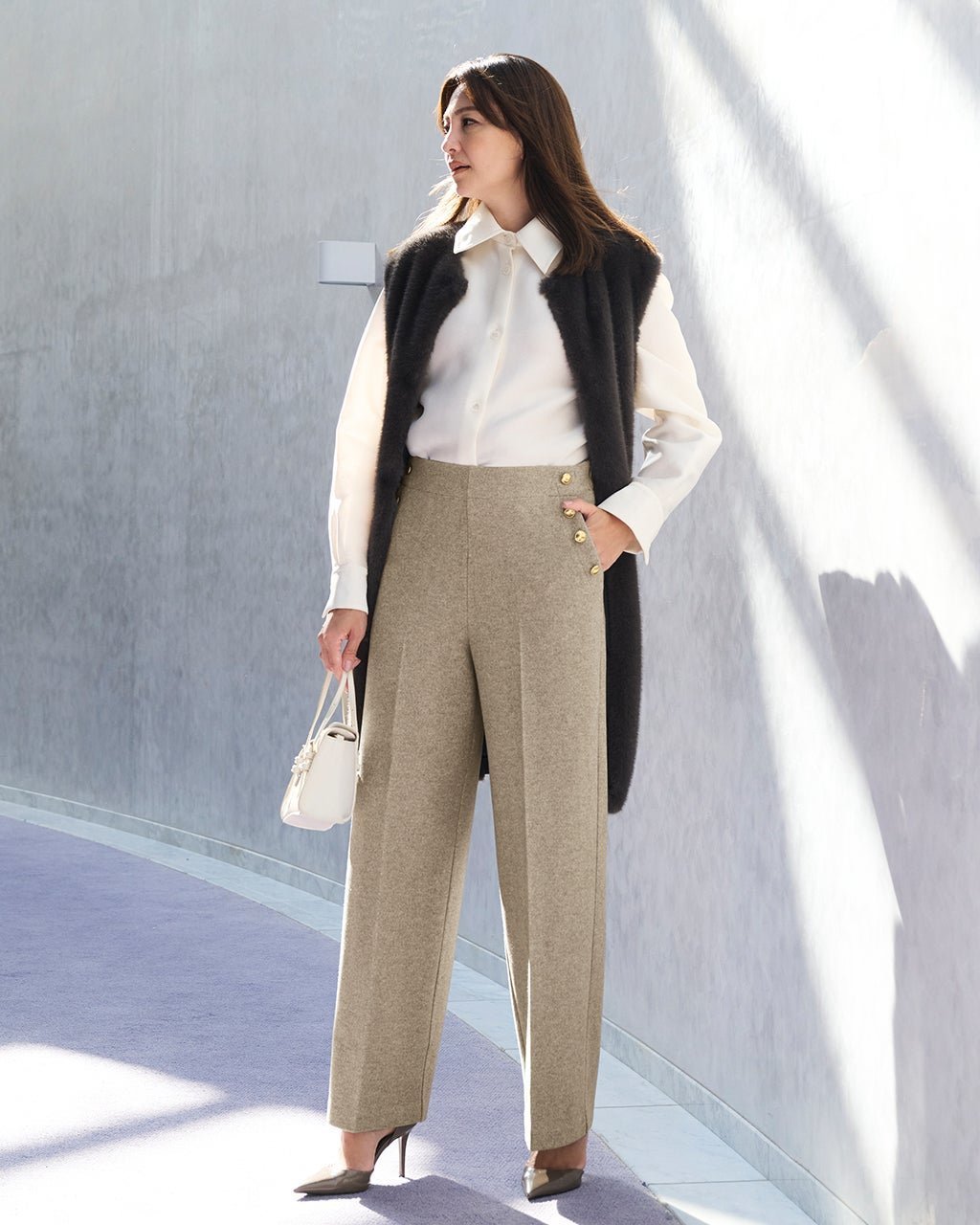 【ドゥクラッセ/DoCLASSE】のウォームストレッチ・セミワイド/68cm インテリア・キッズ・メンズ・レディースファッション・服の通販 founy(ファニー) ファッション Fashion レディースファッション Fashion for Women パンツ Pants & Trousers カッティング Cutting Detail カットソー Cut and Sewn Top ストレッチ Stretch, Stretchy Fabric メタル Metal, Metal Parts ワイド Wide, Wide Fit 新作・新入荷 New Arrivals / New In エレガント 上品 Elegant トープ|ID: prp329100004755612 ipo3291000000034399136