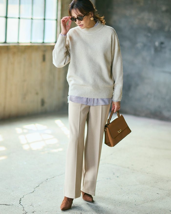 【ドゥクラッセ/DoCLASSE】のウォームストレッチ・セミワイド/68cm インテリア・キッズ・メンズ・レディースファッション・服の通販 founy(ファニー) https://founy.com/ ファッション Fashion レディースファッション Fashion for Women パンツ Pants & Trousers カッティング Cutting Detail カットソー Cut and Sewn Top ストレッチ Stretch, Stretchy Fabric メタル Metal, Metal Parts ワイド Wide, Wide Fit エレガント 上品 Elegant |ID: prp329100004755612 ipo3291000000035991770