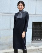 【ドゥクラッセ/DoCLASSE】のストレッチポンチ・コクーンワンピース ミッドナイトブルー|ID:prp329100004755616