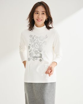 【ドゥクラッセ/DoCLASSE】の超長綿・ハイネック/プリント 人気、トレンドファッション・服の通販 founy(ファニー) ファッション Fashion レディースファッション Fashion for Women トップス・カットソー Cut & Sew Tops シャツ・ブラウス・オフィスカジュアル Elegant Blouses & Button-Ups ロングTシャツ・Tシャツ Longline T-Shirts & Tees カットソー・ベーシックTシャツ Cut-and-Sewn Tops / Stretch Tees & Basics なめらか Smooth, Silky Texture カットソー Cut and Sewn Top チュニック Tunic, Long Top ハイネック High Neck, Mock Neck フレア Flare, Flared プリント Print, Printed Pattern |ID:prp329100004755617