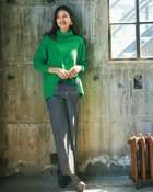 【ドゥクラッセ/DoCLASSE】のウール混タム・タートルネックロングニット グリーン|ID:prp329100004755624