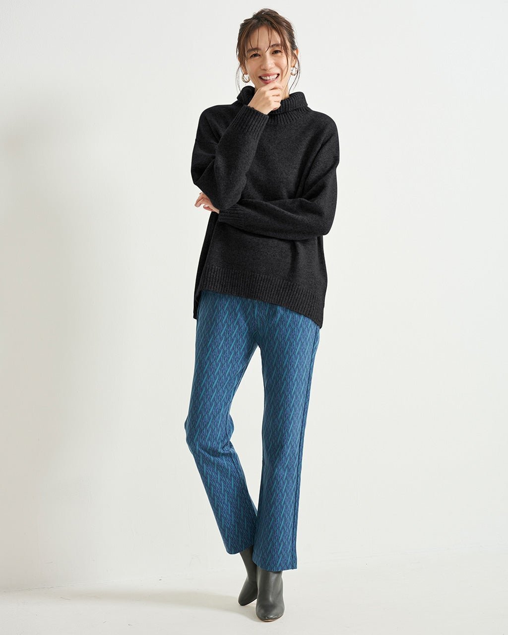 【ドゥクラッセ/DoCLASSE】のウール混タム・タートルネックロングニット インテリア・キッズ・メンズ・レディースファッション・服の通販 founy(ファニー)  ファッション Fashion レディースファッション Fashion for Women トップス・カットソー Cut & Sew Tops ニット Knit Tops & Sweaters タートルネック・ハイネックトップス Turtlenecks & High-Neck Tops 新作・新入荷 New Arrivals / New In なめらか Smooth, Silky Texture ショルダー Shoulder, Shoulder Strap ストレッチ Stretch, Stretchy Fabric スマート Smart, Elegant スリット Slit, Slit Detail セーター Sweater, Knitwear タートルネック Turtleneck, High Neck ドロップ Drop Shoulder, Dropped Style エレガント 上品 Elegant 人気 Popular, Best Seller ブラック|ID: prp329100004755624 ipo3291000000034399216