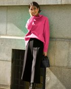 【ドゥクラッセ/DoCLASSE】のウール混タム・タートルネックロングニット ピンク|ID:prp329100004755624