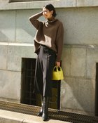 【ドゥクラッセ/DoCLASSE】のウール混タム・タートルネックロングニット ブラウン|ID:prp329100004755624