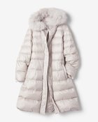 【ドゥクラッセ/DoCLASSE】の艶Airダウン・エコファーフードロングコート ストーン|ID:prp329100004755625