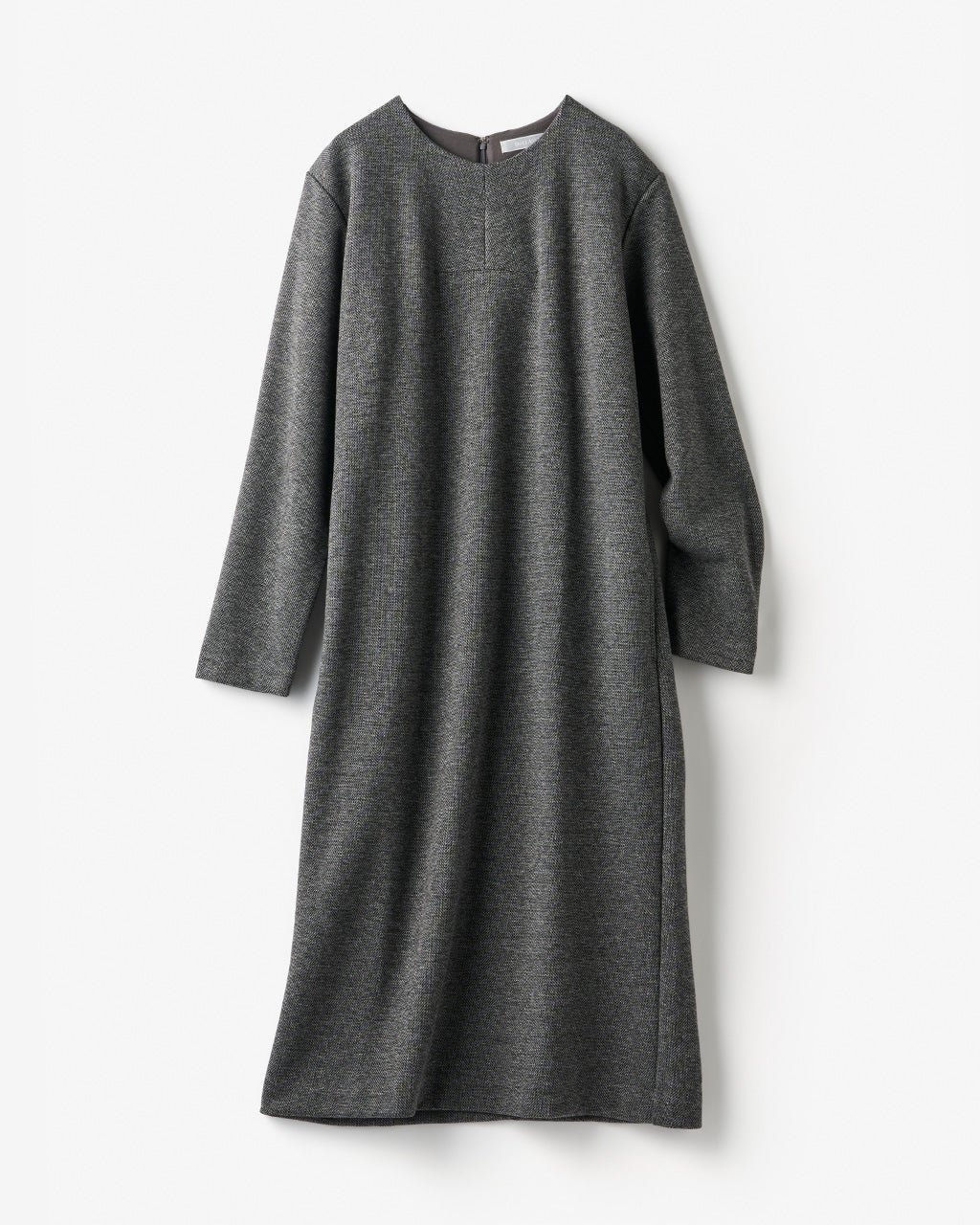 【ドゥクラッセ/DoCLASSE】のウールタッチジャカード・サックワンピース インテリア・キッズ・メンズ・レディースファッション・服の通販 founy(ファニー) 　ファッション　Fashion　レディースファッション　Fashion for Women　ワンピース　Dresses　新作・新入荷　New Arrivals / New In　カットソー　Cut and Sewn Top　シンプル　Simple, Minimal　スリット　Slit, Slit Detail　ツイード　Twill, Twill Weave　プリント　Print, Printed Pattern　ブラックパターン|ID: prp329100004755626 ipo3291000000034399233