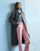 【ドゥクラッセ/DoCLASSE】のピュアウールリバー・ダブルブレストロングコート グレー|ID:prp329100004755631