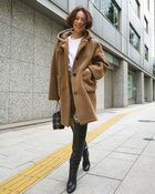 【ドゥクラッセ/DoCLASSE】のエコムートン・テディボアコート 人気、トレンドファッション・服の通販 founy(ファニー) ファッション Fashion レディースファッション Fashion for Women アウター Coat / Outerwear Collection コート・ロングコート・ピーコート Long Coats, Peacoats & More 新作・新入荷 New Arrivals / New In デニム Denim, Jeans Material フォルム Silhouette, Form ミドル Middle Length, Mid Height エレガント 上品 Elegant 人気 Popular, Best Seller thumbnail キャメル|ID: prp329100004755634 ipo3291000000034399283