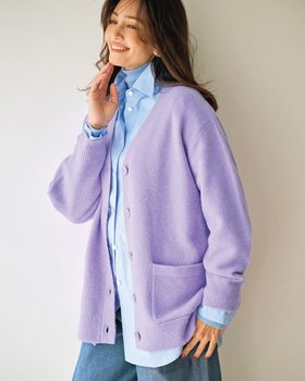 【ドゥクラッセ/DoCLASSE】 ウール混タム・Vネックカーディガン人気、トレンドファッション・服の通販 founy(ファニー) ファッション Fashion レディースファッション Fashion for Women トップス・カットソー Cut & Sew Tops カーディガン・羽織り Layered Style Cardigans Vネックトップス V-Neck Tops / V-Cut Neckline Shirts なめらか Smooth, Silky Texture カーディガン Cardigan, Knitwear ストレッチ Stretch, Stretchy Fabric セーター Sweater, Knitwear フロント Front, Front Design ボックス Boxy, Box Shape ポケット Pocket, Pocket Detail エレガント 上品 Elegant 人気 Popular, Best Seller |ID:prp329100004755638