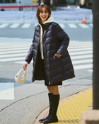 【ドゥクラッセ/DoCLASSE】の艶Airダウン・スタンドカラーロングコート ミッドナイトブルー|ID: prp329100004755640 ipo3291000000034399320