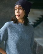 【ドゥクラッセ/DoCLASSE】のラメ糸スパンコール・ニットビーニー ミッドナイトブルー|ID: prp329100004755641 ipo3291000000035933087