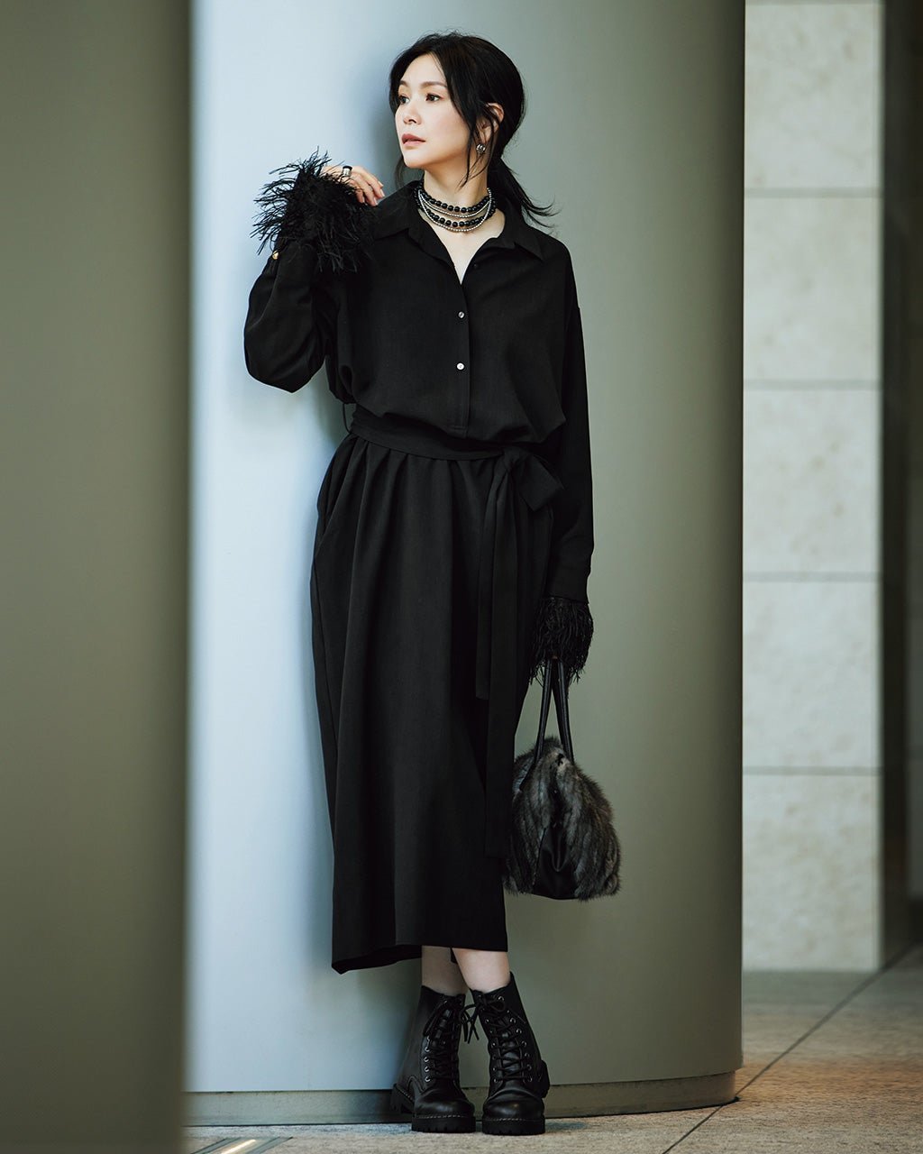 【ドゥクラッセ/DoCLASSE】のウールライクストレッチ・2WAY袖ワンピース 人気、トレンドファッション・服の通販 founy(ファニー)  ファッション Fashion レディースファッション Fashion for Women ワンピース Dresses 新作・新入荷 New Arrivals / New In セレモニー Ceremony フェザー Feather, Feather Detail リラックス Relax, Relaxed Fit ビジネス 仕事 通勤 Business / Work / Commuting  other-1|ID: prp329100004755670 ipo3291000000034399392