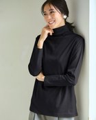 【ドゥクラッセ/DoCLASSE】の超長綿・サイドボタンハイネック ブラック|ID:prp329100004755681