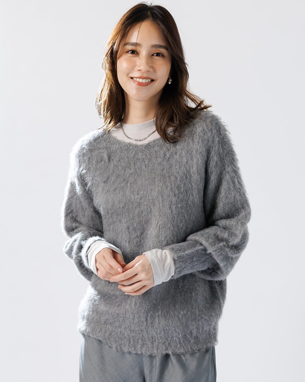 【ドゥクラッセ/DoCLASSE】のモヘア混シャギー・2WAYプルオーバーニット インテリア・キッズ・メンズ・レディースファッション・服の通販 founy(ファニー)  ファッション Fashion レディースファッション Fashion for Women トップス・カットソー Cut & Sew Tops ニット Knit Tops & Sweaters カジュアルプルオーバー・ニットトップス Pullovers & Knit Tops / Casual Pullovers 新作・新入荷 New Arrivals / New In アンゴラ Angora Knitwear スリーブ Sleeve, Long Sleeve / Short Sleeve セーター Sweater, Knitwear フェミニン Feminine, Girly グレー|ID: prp329100004755698 ipo3291000000034399448