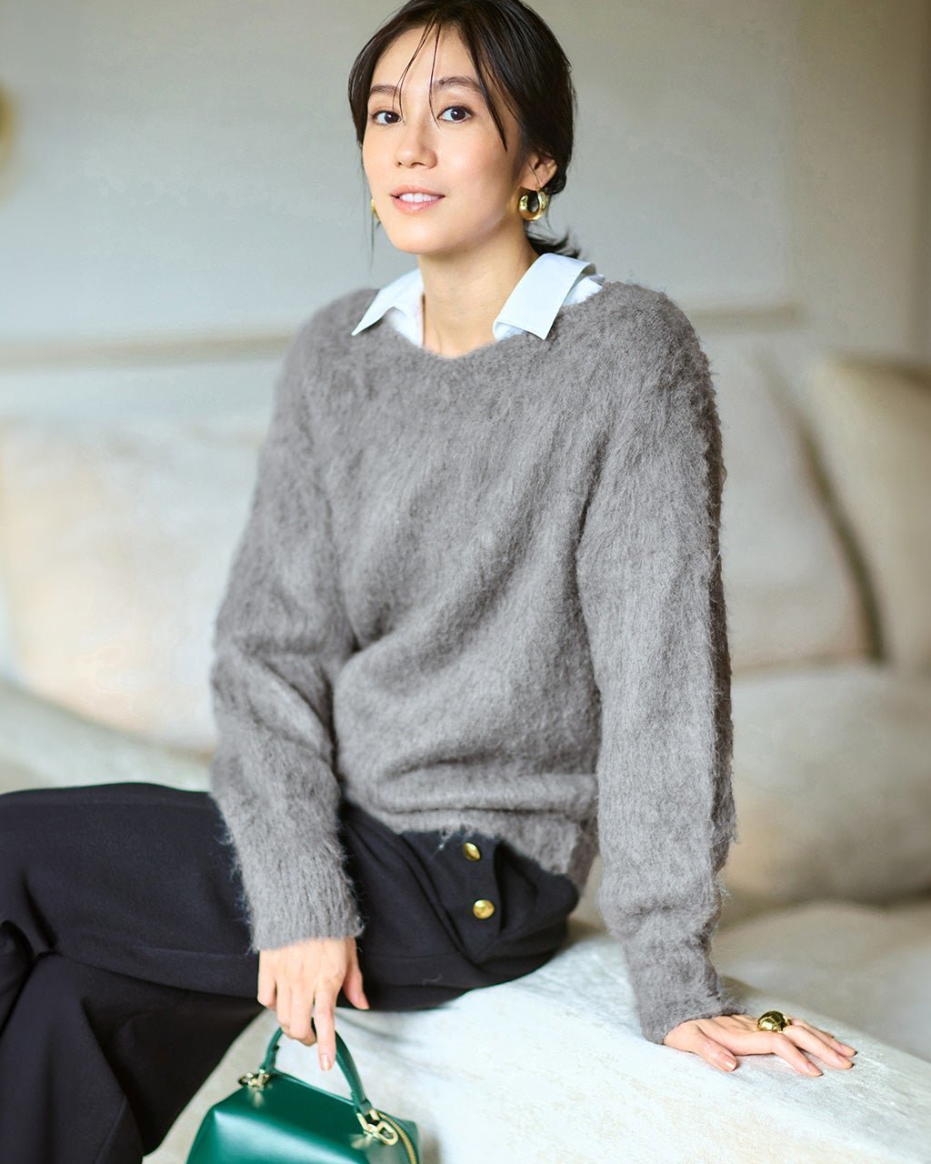 【ドゥクラッセ/DoCLASSE】のモヘア混シャギー・2WAYプルオーバーニット 人気、トレンドファッション・服の通販 founy(ファニー) 　ファッション　Fashion　レディースファッション　Fashion for Women　トップス・カットソー　Cut & Sew Tops　ニット　Knit Tops & Sweaters　カジュアルプルオーバー・ニットトップス　Pullovers & Knit Tops / Casual Pullovers　アンゴラ　Angora Knitwear　スリーブ　Sleeve, Long Sleeve / Short Sleeve　セーター　Sweater, Knitwear　フェミニン　Feminine, Girly　 other-1|ID: prp329100004755698 ipo3291000000034618687