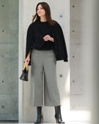 【ドゥクラッセ/DoCLASSE】のウォームストレッチ・クロップドワイド グレー|ID: prp329100004755730 ipo3291000000036274010