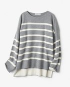 【ドゥクラッセ/DoCLASSE】のウール混・ドロップショルダーセーター グレーパターン|ID:prp329100004755738