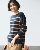 【ドゥクラッセ/DoCLASSE】のウール混・ドロップショルダーセーター ミッドナイトパターン|ID: prp329100004755738 ipo3291000000036274079