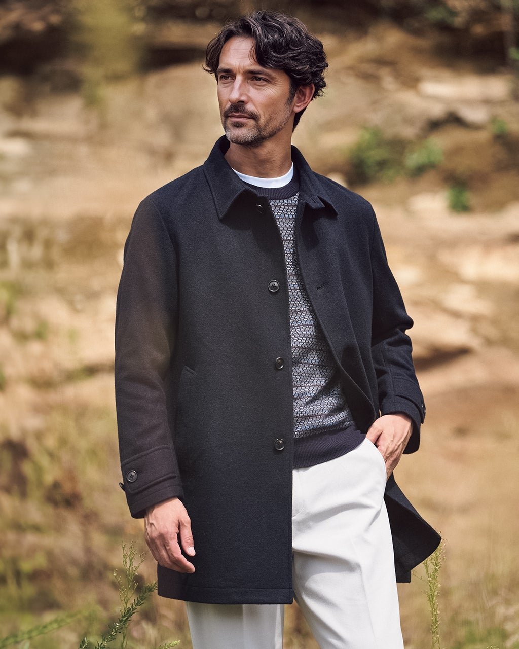 【ドゥクラッセ/DoCLASSE / MEN】の柔らか起毛ウール混ステンカラーコート 人気、トレンドファッション・服の通販 founy(ファニー) ファッション Fashion メンズファッション Fashion for Men フォーマル Formal, Dressy ポケット Pocket, Pocket Detail メンズ Men's, Menswear リラックス Relax, Relaxed Fit エレガント 上品 Elegant 軽量 Lightweight, Ultra Light other-1|ID: prp329100004755766 ipo3291000000034399605