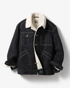 【ドゥクラッセ/DoCLASSE / MEN】の色落ち解消デニム風ボアライダージャケット ダークインディゴ|ID: prp329100004755771 ipo3291000000034399630