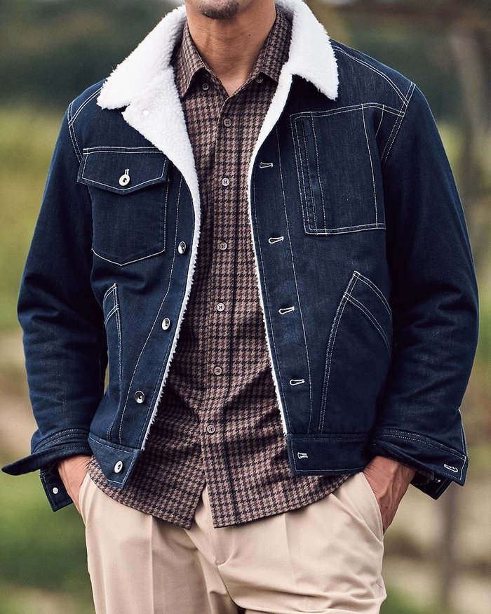 【ドゥクラッセ/DoCLASSE / MEN】の色落ち解消デニム風ボアライダージャケット インテリア・キッズ・メンズ・レディースファッション・服の通販 founy(ファニー) https://founy.com/ ファッション Fashion メンズファッション Fashion for Men ジャケット Jacket, Outerwear ストレッチ Stretch, Stretchy Fabric デニム Denim, Jeans Material ベスト Vest, Waistcoat ポケット Pocket, Pocket Detail メンズ Men's, Menswear |ID: prp329100004755771 ipo3291000000035991909