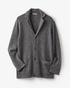 【ドゥクラッセ/DoCLASSE / MEN】のジャカード柔らかカーディガンジャケット グレー&times;ブラック|ID: prp329100004755774 ipo3291000000034399654