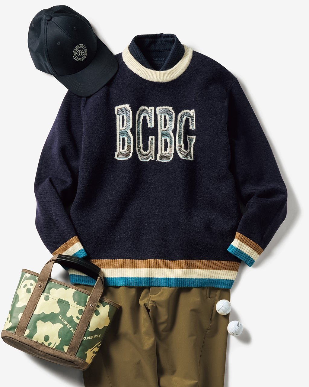 【ドゥクラッセ/DoCLASSE / MEN】のタウン&ゴルフBCBGジャカードニット インテリア・キッズ・メンズ・レディースファッション・服の通販 founy(ファニー) 　ファッション　Fashion　メンズファッション　Fashion for Men　トップス・カットソー　Cut & Sew Tops　ニット・セーター / 定番トップス　Knit Tops & Sweaters　なめらか　Smooth, Silky Texture　ゴルフ　Golf　ジャカード／ジャガード　Jacquard, Woven Pattern　メンズ　Men's, Menswear　軽量　Lightweight, Ultra Light　ネイビー|ID: prp329100004755775 ipo3291000000034399659