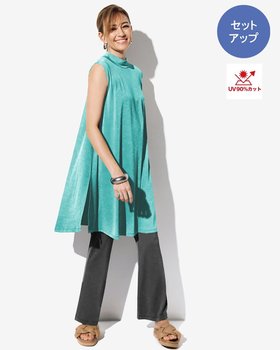 【ドゥクラッセ/DoCLASSE】 UVスラブ・チュニック&パンツセット人気、トレンドファッション・服の通販 founy(ファニー) ファッション Fashion レディースファッション Fashion for Women パンツ Pants & Trousers チュニック Tunic, Long Top |ID:prp329100004758115