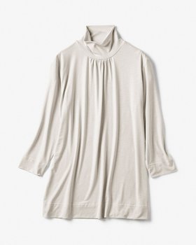 【ドゥクラッセ/DoCLASSE】 UVスラブ・ハイネック7分袖/無地人気、トレンドファッション・服の通販 founy(ファニー) ファッション Fashion レディースファッション Fashion for Women トップス・カットソー Cut & Sew Tops シャツ・ブラウス・オフィスカジュアル Elegant Blouses & Button-Ups ロングTシャツ・Tシャツ Longline T-Shirts & Tees カットソー・ベーシックTシャツ Cut-and-Sewn Tops / Stretch Tees & Basics エレガント 上品 Elegant カットソー Cut and Sewn Top ギャザー Gathered, Ruffled ハイネック High Neck, Mock Neck 春 Spring 無地 Plain, Solid Color |ID:prp329100004759080