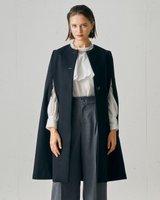 【ドゥクラッセ/DoCLASSE】のメルトンウール・ケープコート 人気、トレンドファッション・服の通販 founy(ファニー) ファッション Fashion レディースファッション Fashion for Women アウター Coat / Outerwear Collection コート・ロングコート・ピーコート Long Coats, Peacoats & More 新作・新入荷 New Arrivals / New In なめらか Smooth, Silky Texture インナー Innerwear エレガント 上品 Elegant クラシック Classic, Timeless Style スマート Smart, Elegant スリット Slit, Slit Detail ロング Long, Long-Length |ID:prp329100004763867