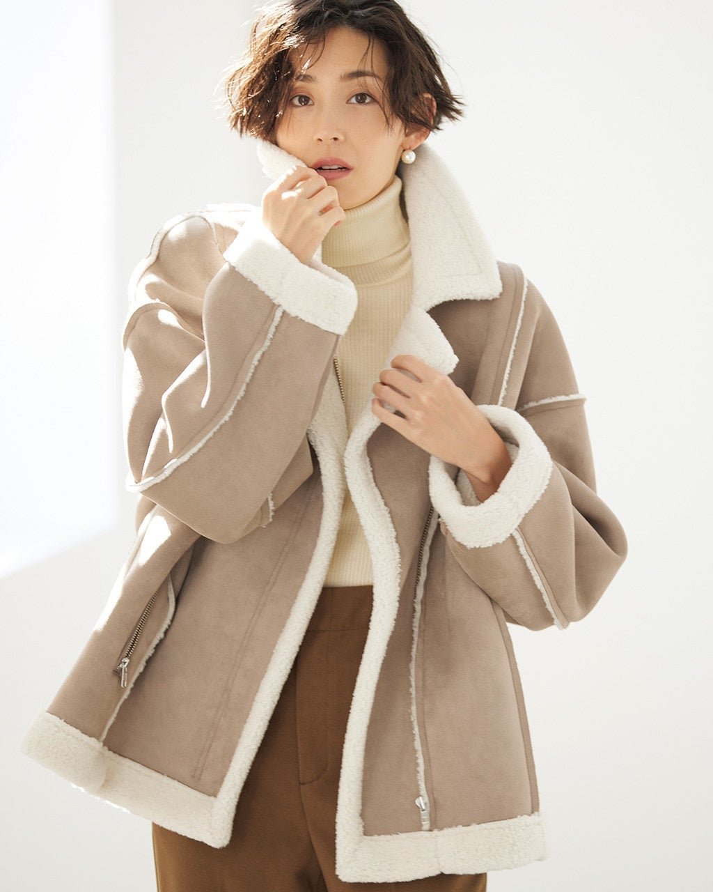 【ドゥクラッセ/DoCLASSE】のエコムートン・ライダースジャケット 人気、トレンドファッション・服の通販 founy(ファニー) 　ファッション　Fashion　レディースファッション　Fashion for Women　アウター　Coat / Outerwear Collection　レディースジャケット・軽アウター　Jackets　ライダースジャケット / レザースタイル　Riders Jackets & Biker Style　ジャケット　Jacket, Outerwear　ムートン　Shearling, Mouton　ライダース　Riders　 other-1|ID: prp329100004766753 ipo3291000000034788680