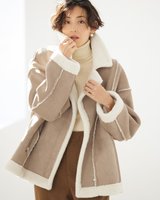 【ドゥクラッセ/DoCLASSE】のエコムートン・ライダースジャケット 人気、トレンドファッション・服の通販 founy(ファニー) ファッション Fashion レディースファッション Fashion for Women アウター Coat / Outerwear Collection レディースジャケット・軽アウター Jackets ライダースジャケット / レザースタイル Riders Jackets & Biker Style ジャケット Jacket, Outerwear ムートン Shearling, Mouton ライダース Riders |ID:prp329100004766753