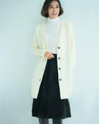 【ドゥクラッセ/DoCLASSE】のウール混フラッフィー・ロングカーディガン 人気、トレンドファッション・服の通販 founy(ファニー) ファッション Fashion レディースファッション Fashion for Women トップス・カットソー Cut & Sew Tops カーディガン・羽織り Layered Style Cardigans カーディガン Cardigan, Knitwear チュニック Tunic, Long Top トレンド Trend, Trending Now ロング Long, Long-Length thumbnail ホワイト|ID: prp329100004766754 ipo3291000000034516138