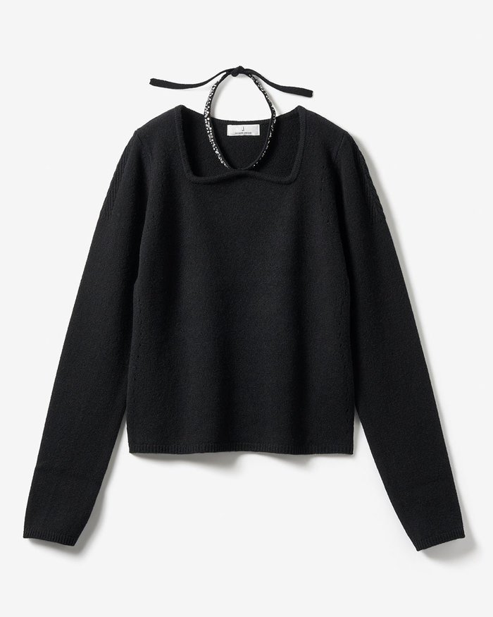 【ドゥクラッセ/DoCLASSE】のリュクスメリノ・2WAYビジューネックセーター インテリア・キッズ・メンズ・レディースファッション・服の通販 founy(ファニー) https://founy.com/ ファッション Fashion レディースファッション Fashion for Women トップス・カットソー Cut & Sew Tops ニット Knit Tops & Sweaters 新作・新入荷 New Arrivals / New In スクエア Square, Square Shape ストーン Stone, Gem-Like セーター Sweater, Knitwear デコルテ Décolleté, Neckline ラップ Wrap, Wrap Design リュクス Luxury, Elegant, High-End, Chic |ID: prp329100004768470 ipo3291000000036273855