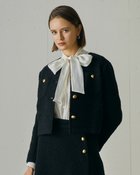 【ドゥクラッセ/DoCLASSE】のリングツイード・ノーカラージャケット 人気、トレンドファッション・服の通販 founy(ファニー) ファッション Fashion レディースファッション Fashion for Women アウター Coat / Outerwear Collection レディースジャケット・軽アウター Jackets ノーカラージャケット / シンプル上品コーデ Collarless Jackets 新作・新入荷 New Arrivals / New In おすすめ Recommended / Our Picks ジャケット Jacket, Outerwear ツイード Twill, Twill Weave デニム Denim, Jeans Material バランス Balance, Style Balance フロント Front, Front Design ベスト Vest, Waistcoat ポケット Pocket, Pocket Detail thumbnail ブラック|ID: prp329100004768471 ipo3291000000034537156