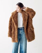 【ドゥクラッセ/DoCLASSE】のエコファー・ダブルブレストコート モカ|ID: prp329100004774645 ipo3291000000034725353