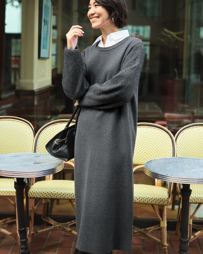 【ドゥクラッセ/DoCLASSE】のヘアリースリーブ・ニットワンピース インテリア・キッズ・メンズ・レディースファッション・服の通販 founy(ファニー) https://founy.com/ ファッション Fashion レディースファッション Fashion for Women ワンピース Dresses ニットワンピース Knit Dresses シンプル Simple, Minimal ドレス Dress, One-Piece ミラノリブ Milano Rib, Milano Stitch 畦 Ribbed Knit |ID: prp329100004775655 ipo3291000000035268763