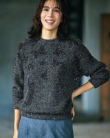 【ドゥクラッセ/DoCLASSE】のスパンコールジャカード・ニットプルオーバー 人気、トレンドファッション・服の通販 founy(ファニー) ファッション Fashion レディースファッション Fashion for Women トップス・カットソー Cut & Sew Tops ニット Knit Tops & Sweaters カジュアルプルオーバー・ニットトップス Pullovers & Knit Tops / Casual Pullovers 新作・新入荷 New Arrivals / New In ジャカード／ジャガード Jacquard, Woven Pattern スタイリッシュ Stylish, Fashionable スパンコール Sequins, Sequin Embellishment セーター Sweater, Knitwear |ID:prp329100004775657