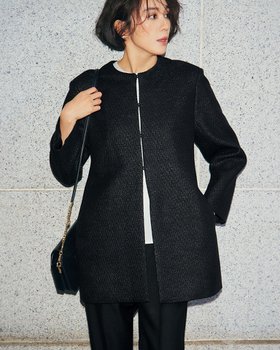 【ドゥクラッセ/DoCLASSE】 ドビーツイード・ロングジャケット人気、トレンドファッション・服の通販 founy(ファニー) ファッション Fashion レディースファッション Fashion for Women アウター Coat / Outerwear Collection レディースジャケット・軽アウター Jackets オケージョン Occasion Wear シェイプ Shape, Slim Fit ジャケット Jacket, Outerwear エレガント 上品 Elegant |ID:prp329100004776850