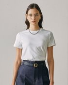 【ドゥクラッセ/DoCLASSE】のピュアコットンスムース/半袖T 人気、トレンドファッション・服の通販 founy(ファニー) ファッション Fashion レディースファッション Fashion for Women トップス・カットソー Cut & Sew Tops シャツ・ブラウス・オフィスカジュアル Elegant Blouses & Button-Ups 新作・新入荷 New Arrivals / New In シンプル Simple, Minimal スマート Smart, Elegant デコルテ Décolleté, Neckline ドット Polka Dot, Dot Pattern 半袖 Short Sleeve, Half Sleeve thumbnail オフホワイト|ID: prp329100004780176 ipo3291000000034675367
