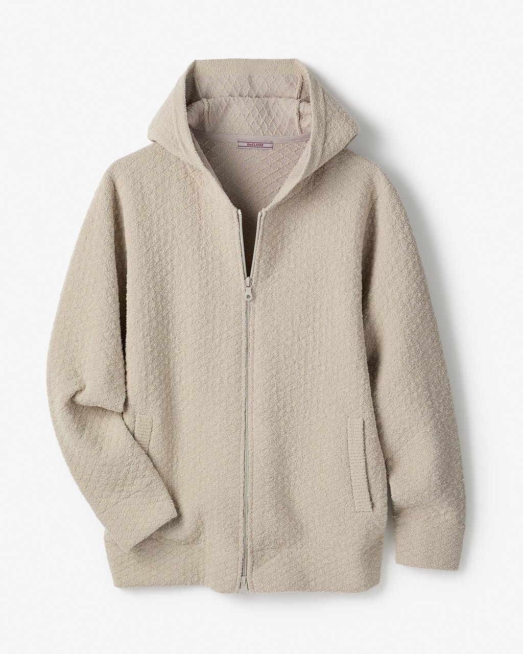 【ドゥクラッセ/DoCLASSE / MEN】のモールヤーンフルジップパーカ インテリア・キッズ・メンズ・レディースファッション・服の通販 founy(ファニー) 　ファッション　Fashion　メンズファッション　Fashion for Men　新作・新入荷　New Arrivals / New In　カーディガン　Cardigan, Knitwear　ジャカード／ジャガード　Jacquard, Woven Pattern　フィット　Fit, Slim Fit　メンズ　Men's, Menswear　モコモコ　Fuzzy, Fluffy　グレー|ID: prp329100004780180 ipo3291000000034675379