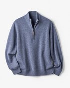 【ドゥクラッセ/DoCLASSE / MEN】の厳選ピュアカシミヤ・ハーフジップ インディゴ|ID: prp329100004780920 ipo3291000000034686244