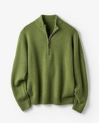 【ドゥクラッセ/DoCLASSE / MEN】の厳選ピュアカシミヤ・ハーフジップ カーキグリーン|ID: prp329100004780920 ipo3291000000034686246